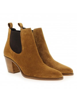 DYLAN - Cuir Velours Tabac
