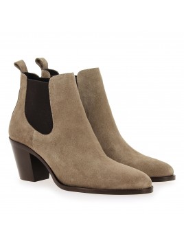 DYLAN - Cuir Velours Taupe