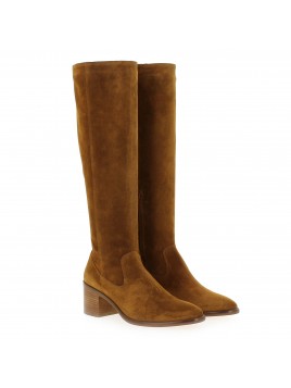 DOMINO - Cuir Velours camel